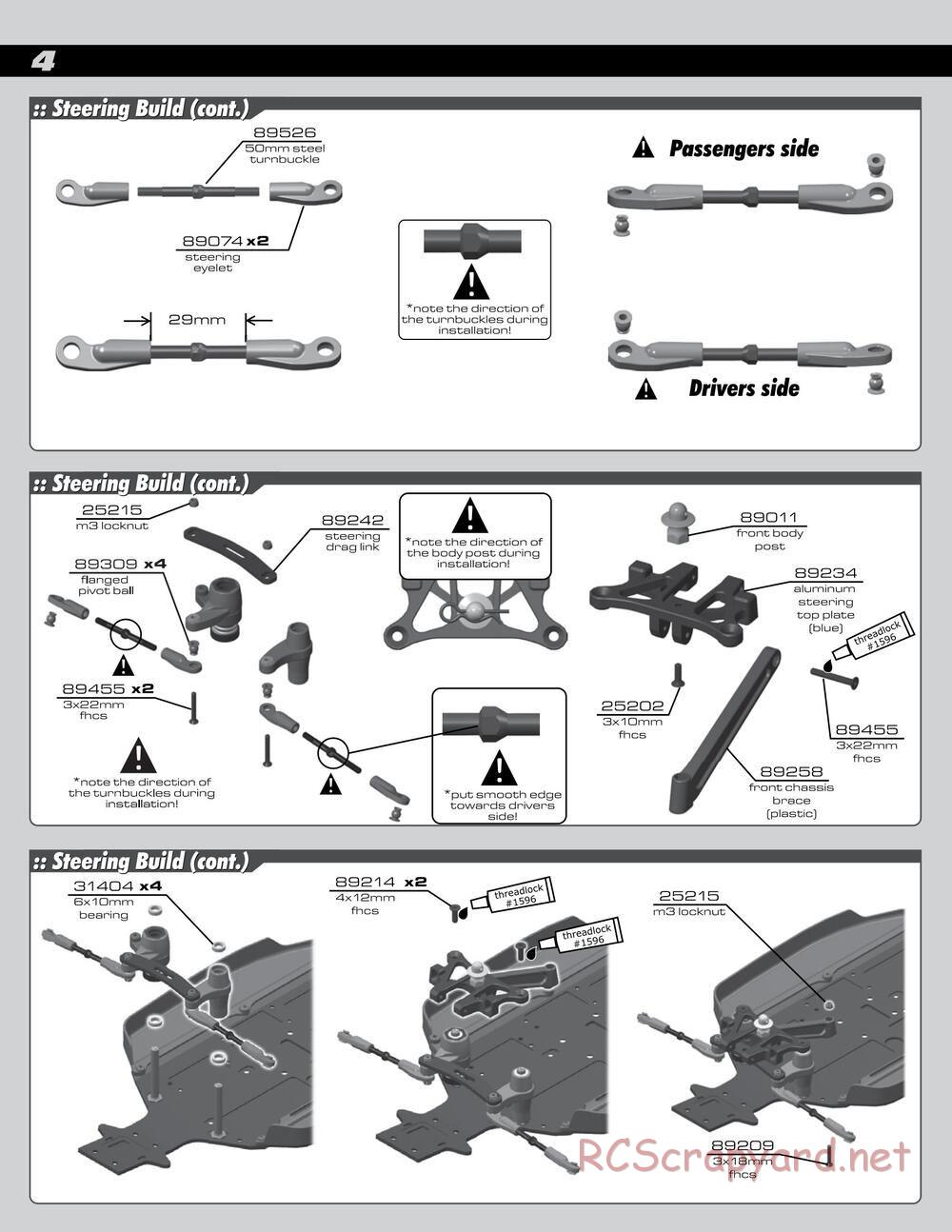 Team Associated - RC8Be Factory Team - Manual - Page 4