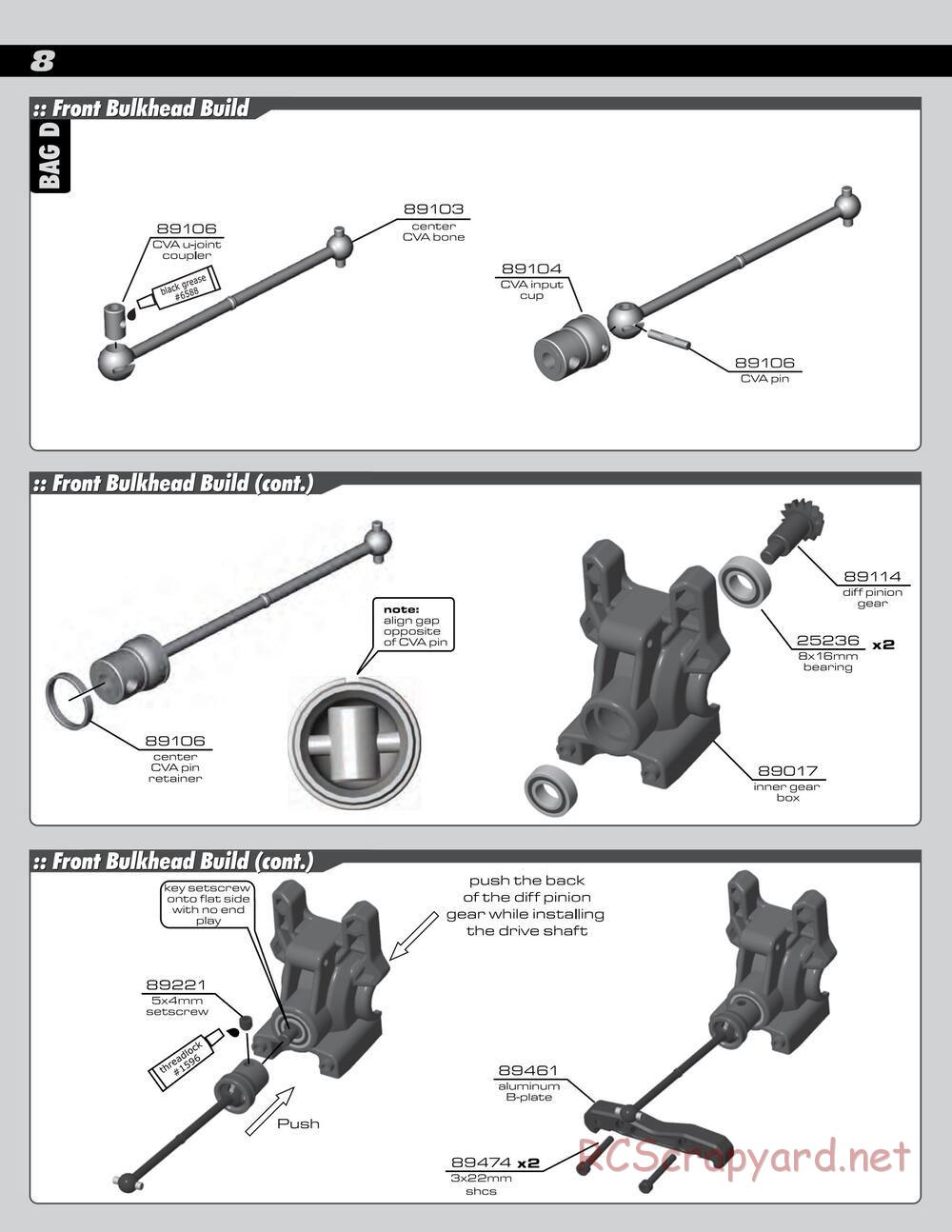 Team Associated - RC8Be Factory Team - Manual - Page 8