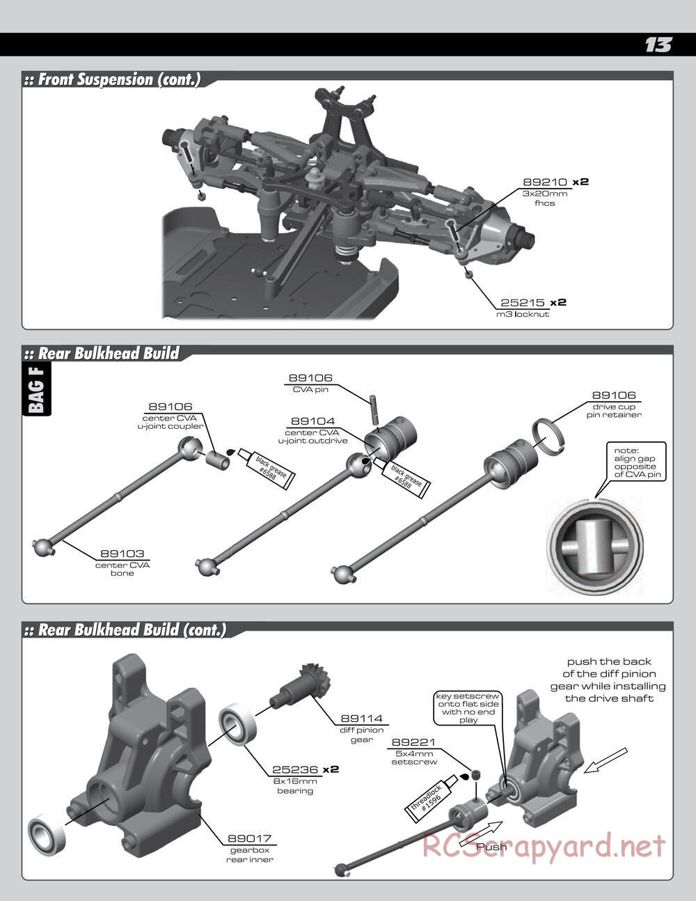 Team Associated - RC8Be Factory Team - Manual - Page 13
