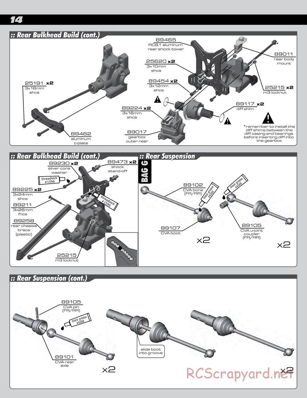 Team Associated - RC8Be Factory Team - Manual - Page 14