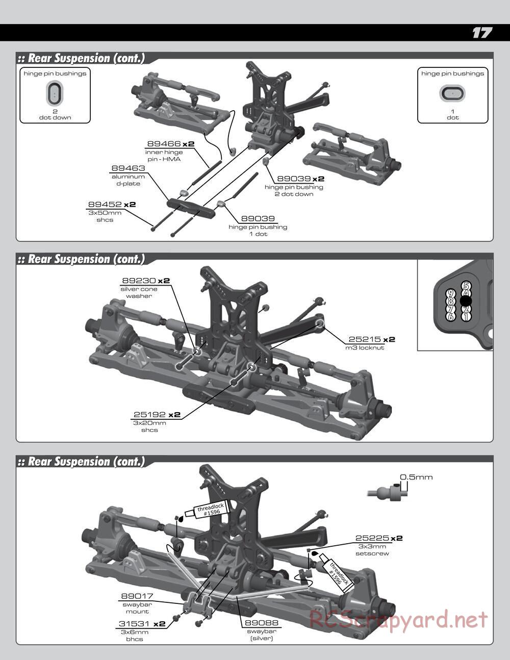 Team Associated - RC8Be Factory Team - Manual - Page 17