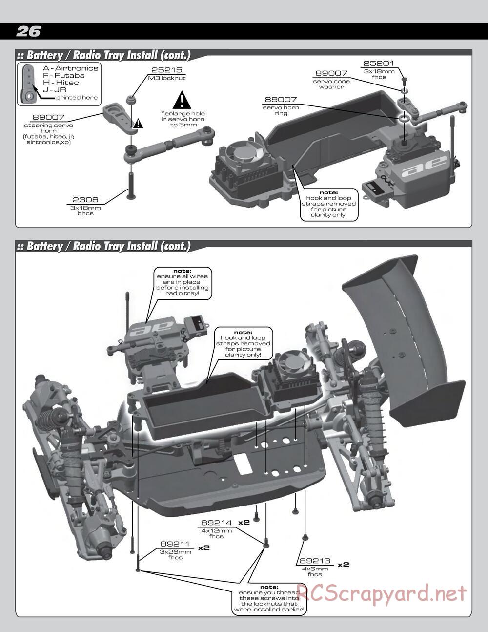 Team Associated - RC8Be Factory Team - Manual - Page 26