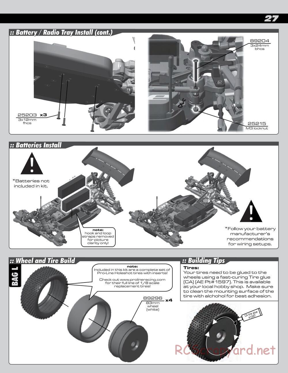 Team Associated - RC8Be Factory Team - Manual - Page 27