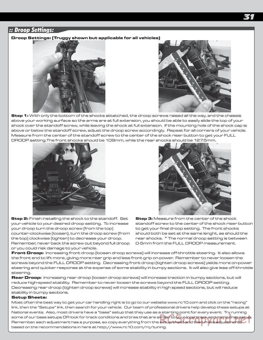 Team Associated - RC8Be Factory Team - Manual - Page 31