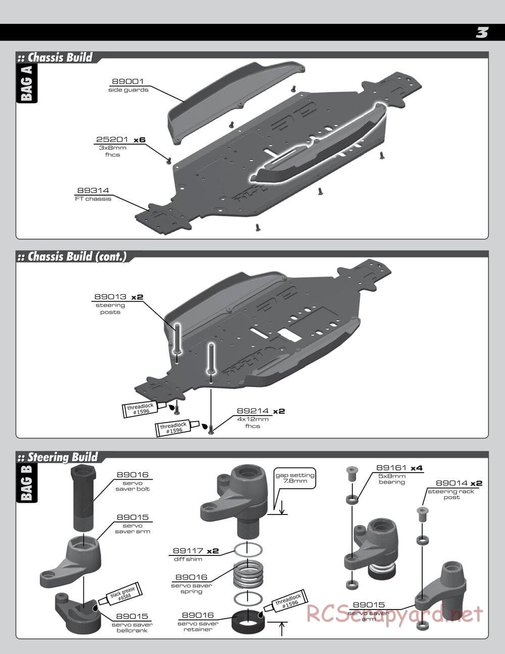 Team Associated - RC8T Factory Team CE - Manual - Page 3