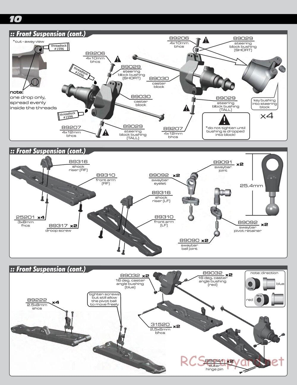 Team Associated - RC8T Factory Team CE - Manual - Page 10