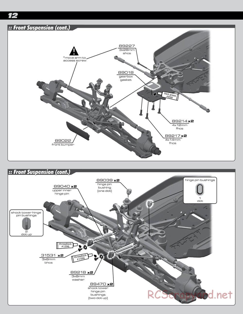 Team Associated - RC8T Factory Team CE - Manual - Page 12