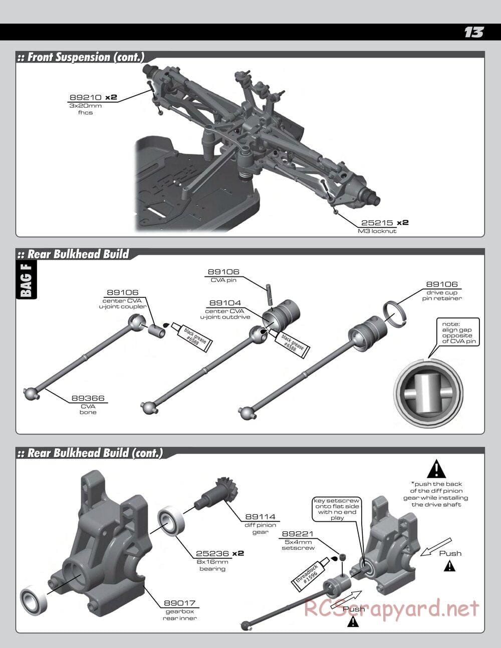 Team Associated - RC8T Factory Team CE - Manual - Page 13