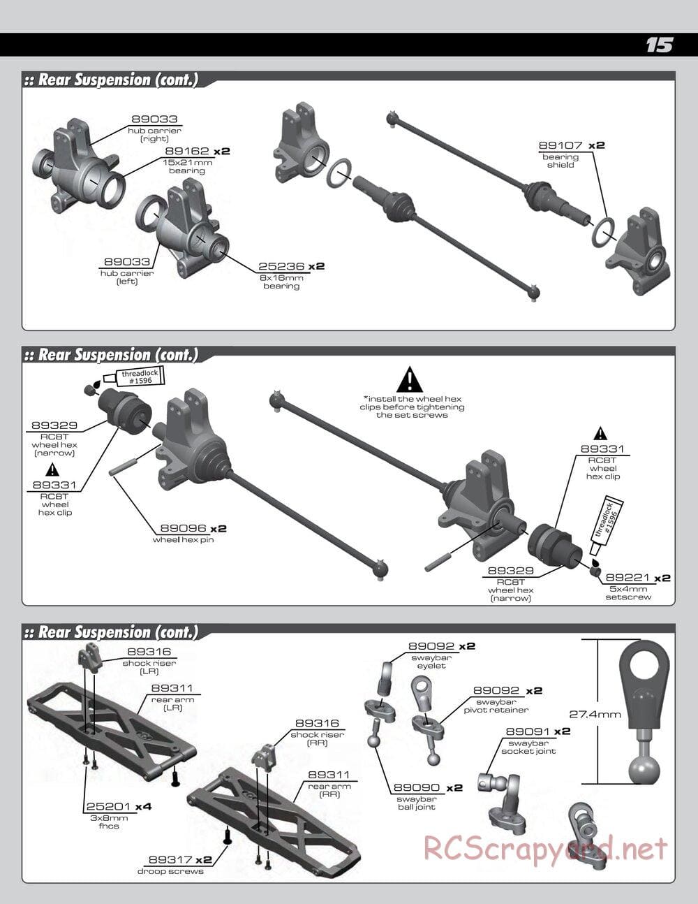 Team Associated - RC8T Factory Team CE - Manual - Page 15