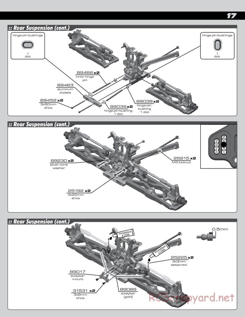 Team Associated - RC8T Factory Team CE - Manual - Page 17