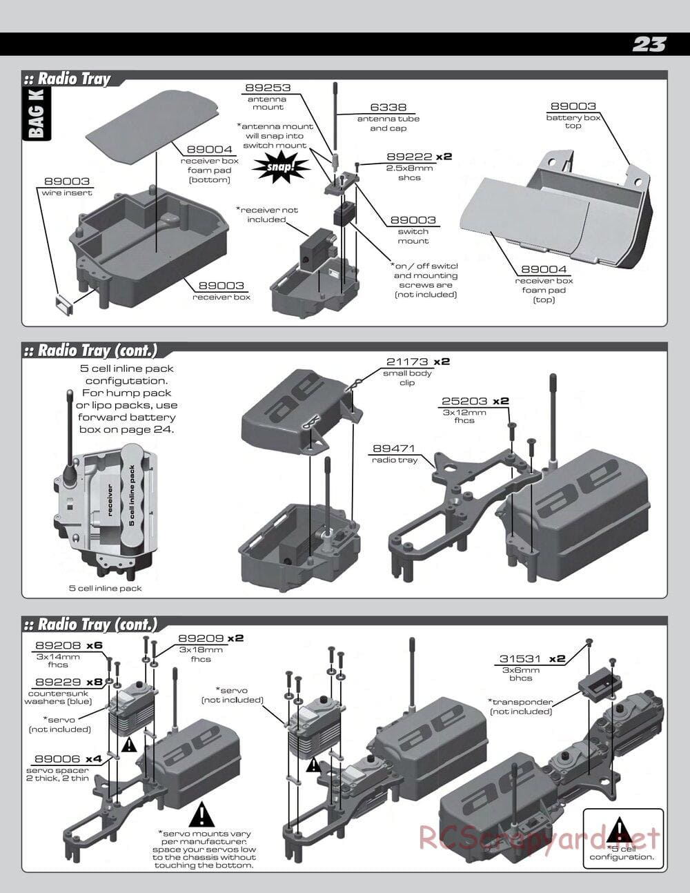 Team Associated - RC8T Factory Team CE - Manual - Page 23