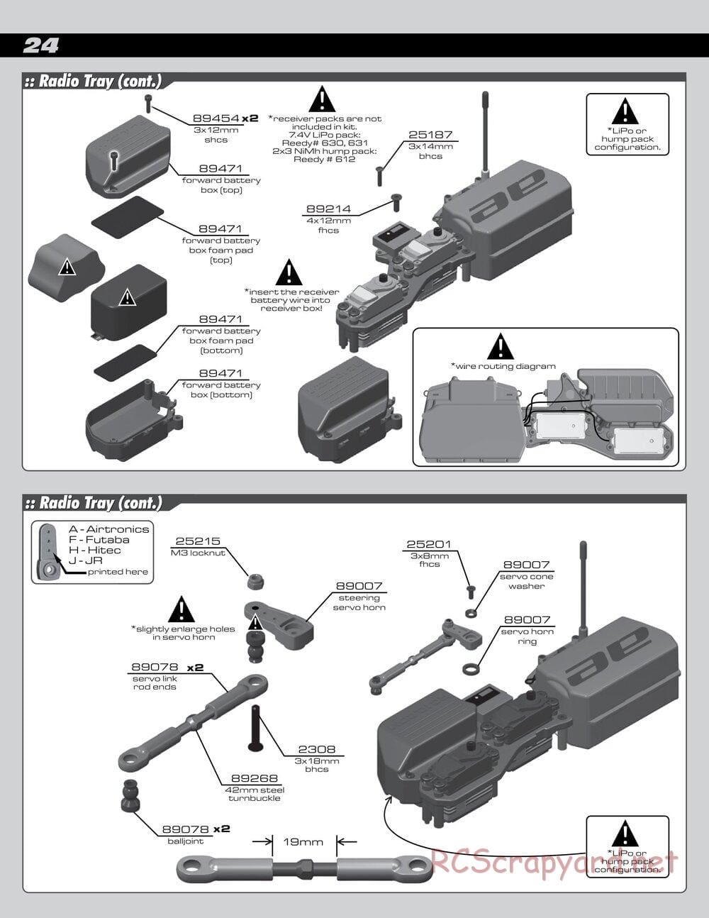 Team Associated - RC8T Factory Team CE - Manual - Page 24