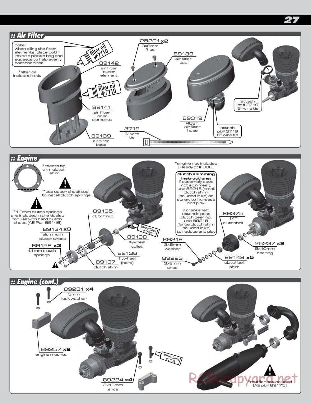 Team Associated - RC8T Factory Team CE - Manual - Page 27