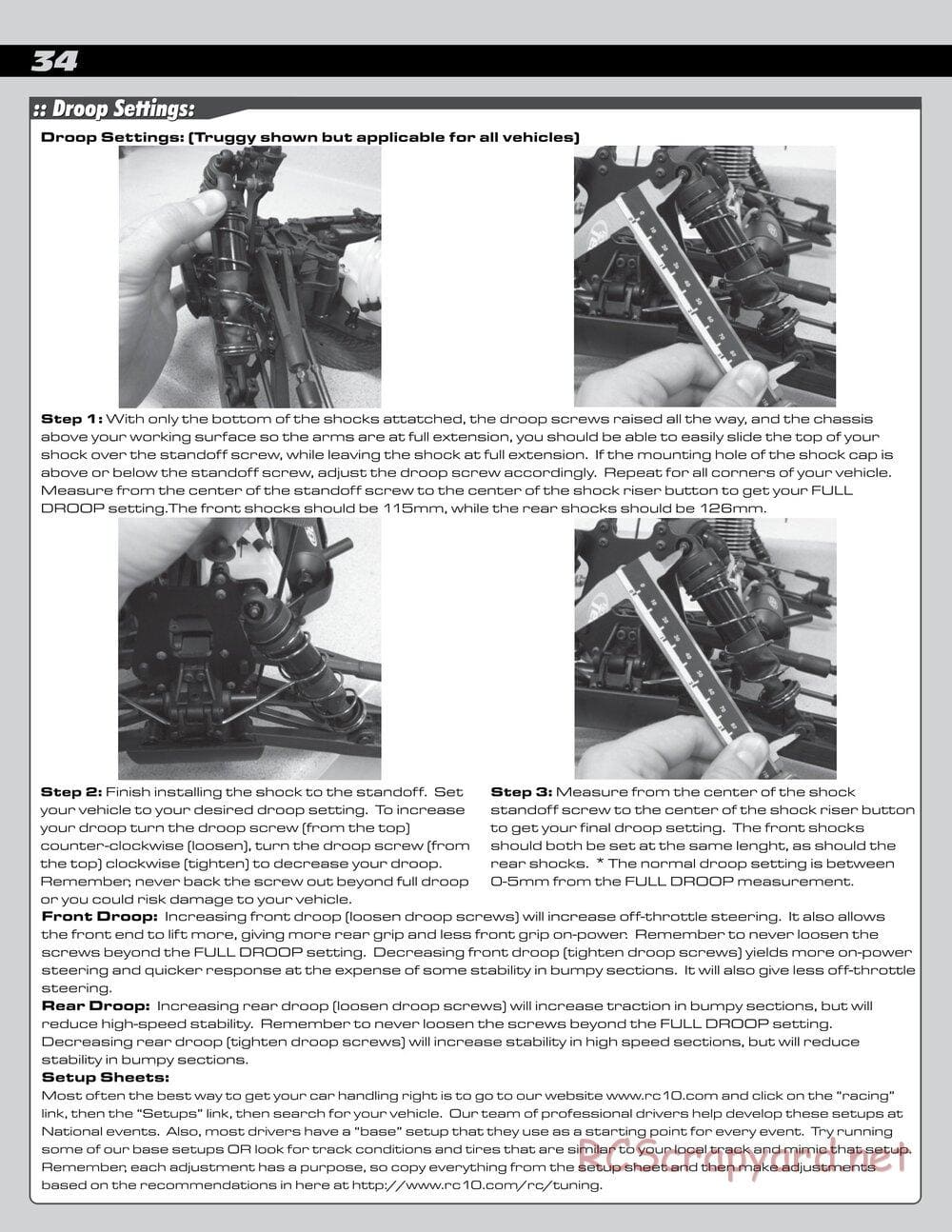 Team Associated - RC8T Factory Team CE - Manual - Page 34