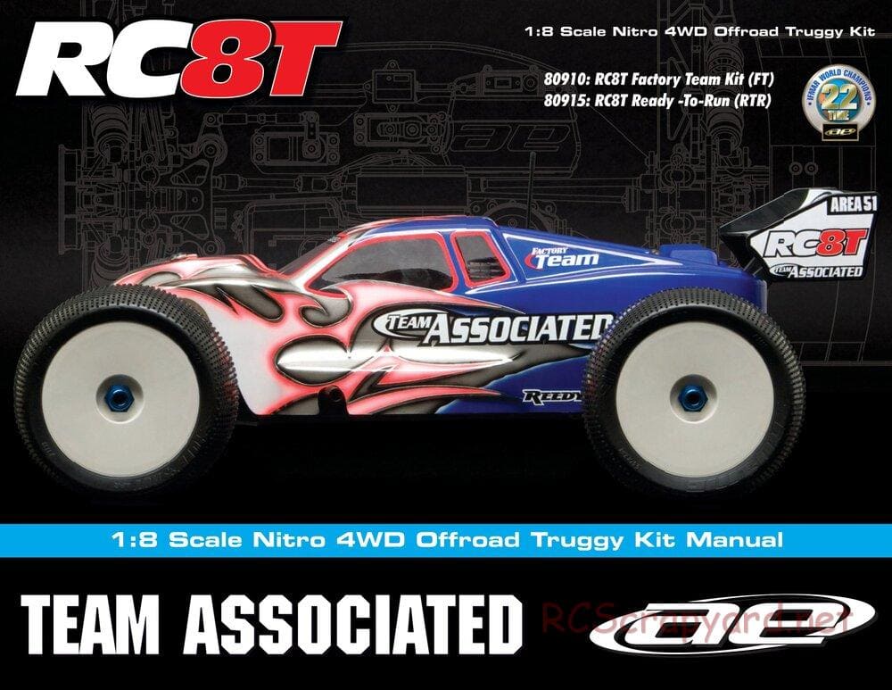 Team Associated - RC8T Factory Team - Manual - Page 1