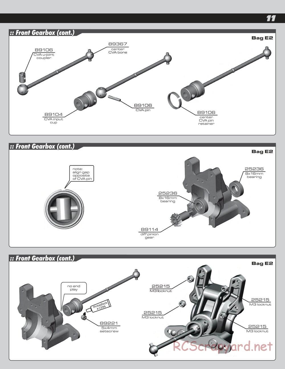 Team Associated - RC8T Factory Team - Manual - Page 11
