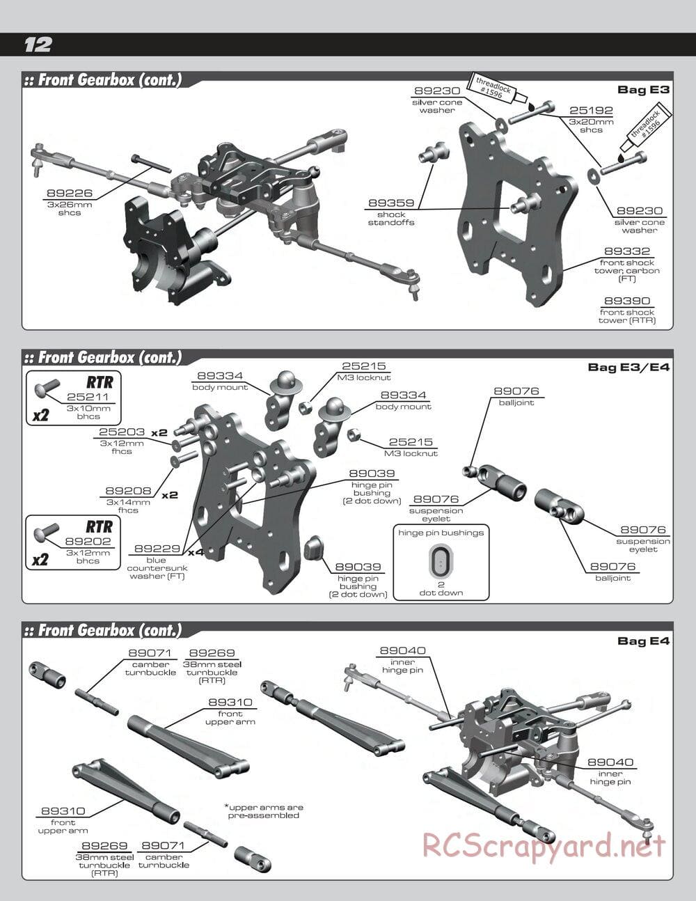 Team Associated - RC8T RTR - Manual - Page 12