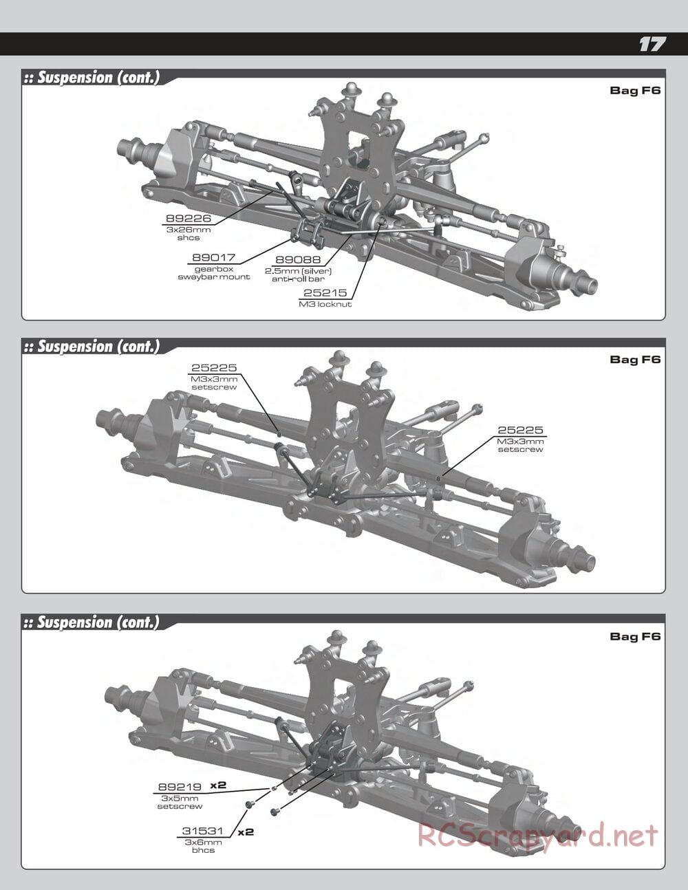 Team Associated - RC8T Factory Team - Manual - Page 17