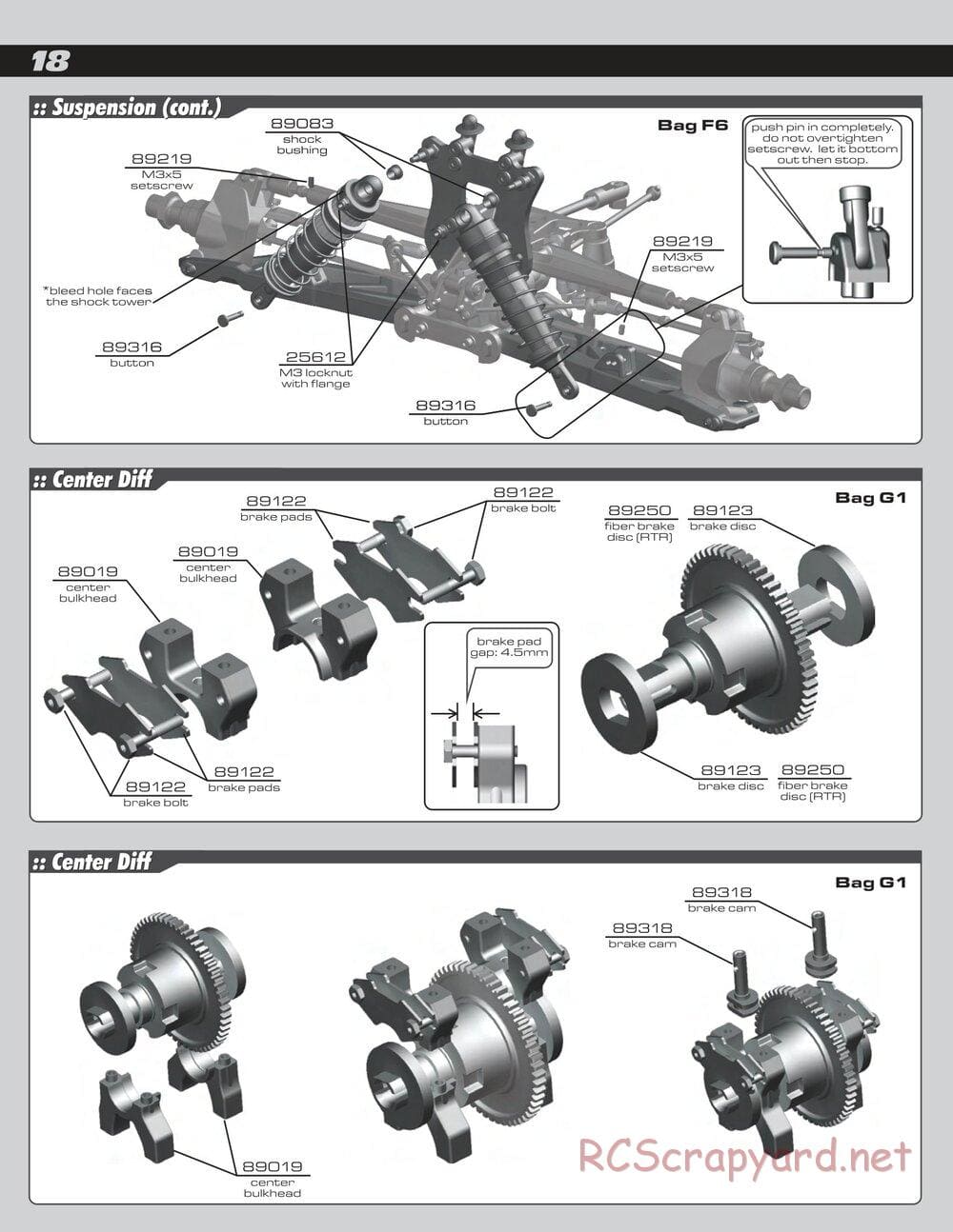 Team Associated - RC8T Factory Team - Manual - Page 18