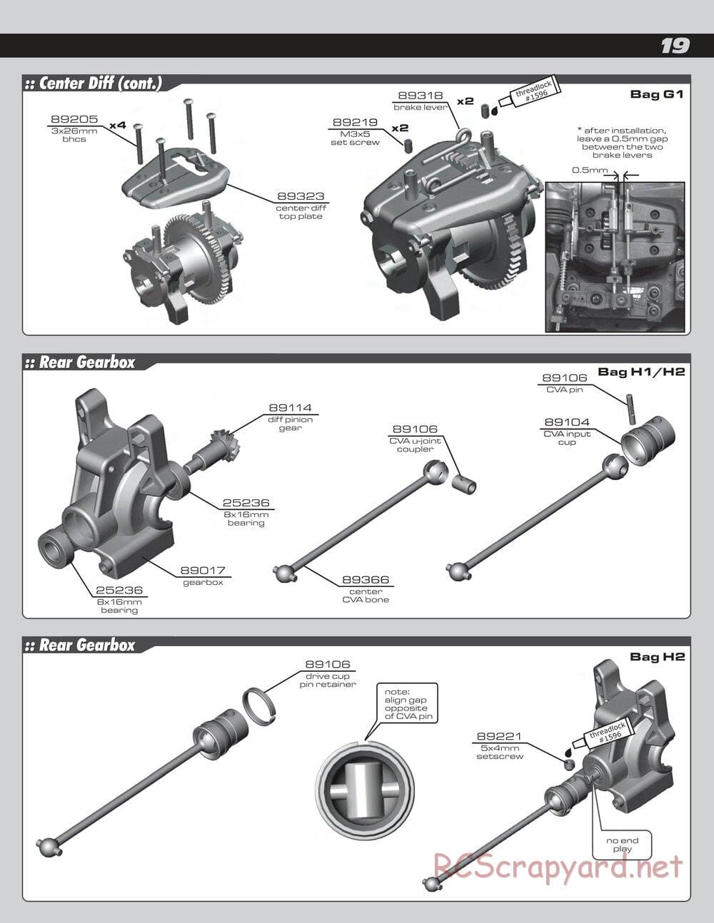 Team Associated - RC8T Factory Team - Manual - Page 19