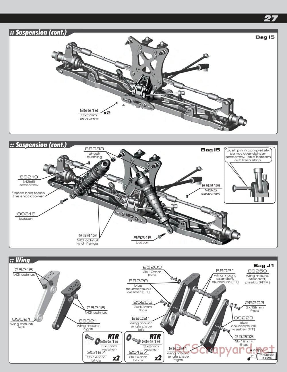 Team Associated - RC8T Factory Team - Manual - Page 27