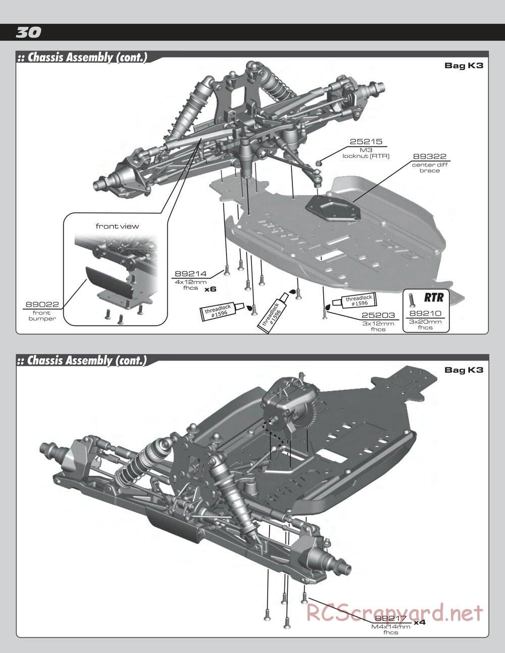 Team Associated - RC8T Factory Team - Manual - Page 30