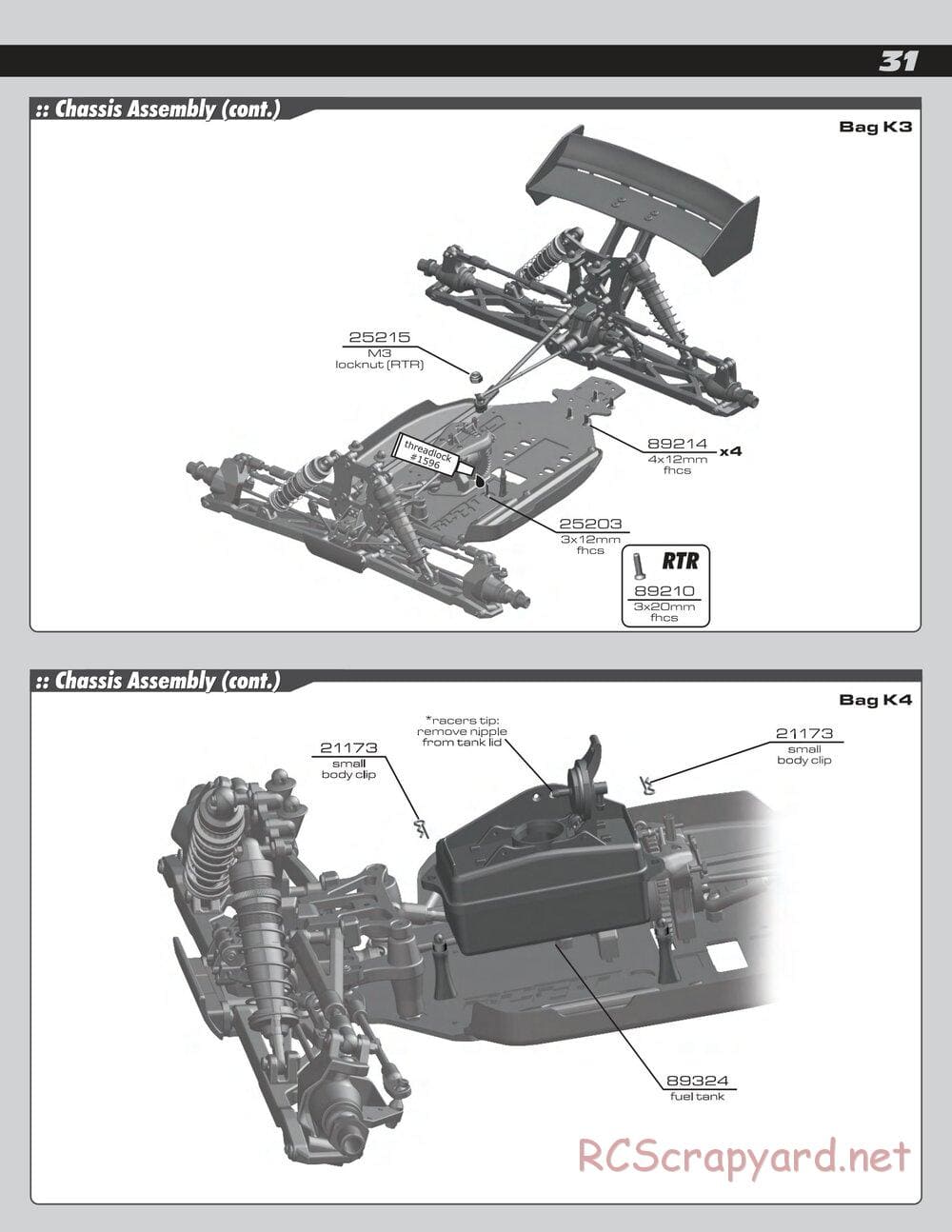 Team Associated - RC8T Factory Team - Manual - Page 31
