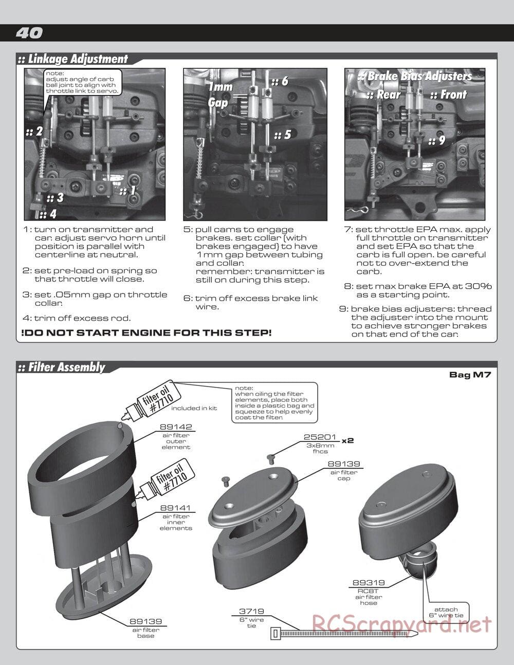 Team Associated - RC8T Factory Team - Manual - Page 40