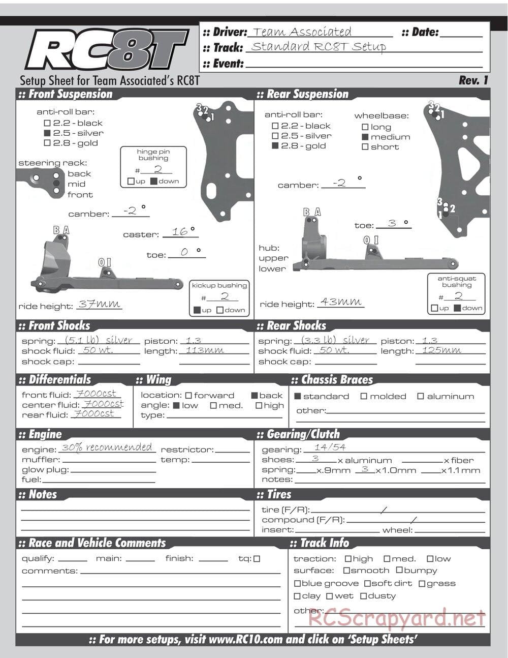 Team Associated - RC8T RTR - Manual - Page 47