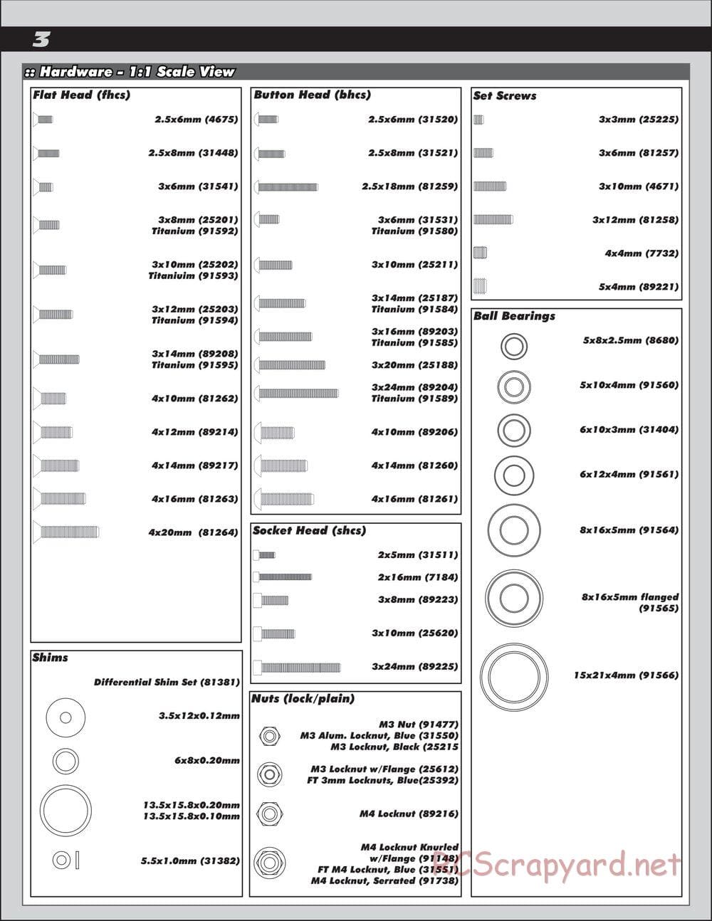 Team Associated - RC8T3.1 Team - Manual - Page 3