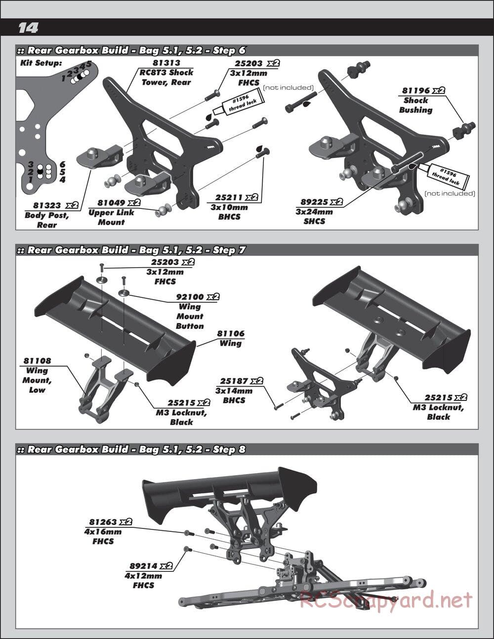 Team Associated - RC8T3.1 Team - Manual - Page 14