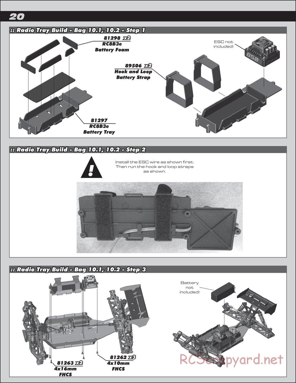 Team Associated - RC8T3.1 Team - Manual - Page 20