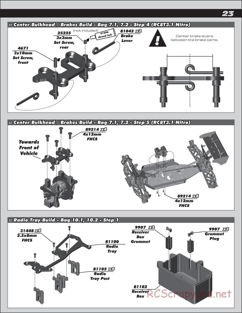 Team Associated - RC8T3.1 Team - Manual - Page 23