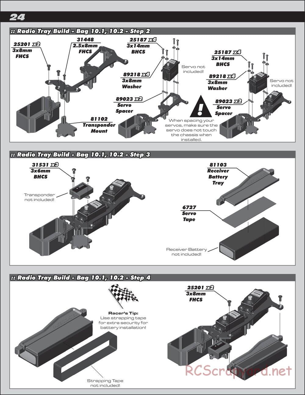 Team Associated - RC8T3.1 Team - Manual - Page 24