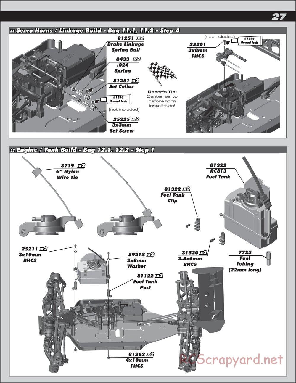 Team Associated - RC8T3.1 Team - Manual - Page 27