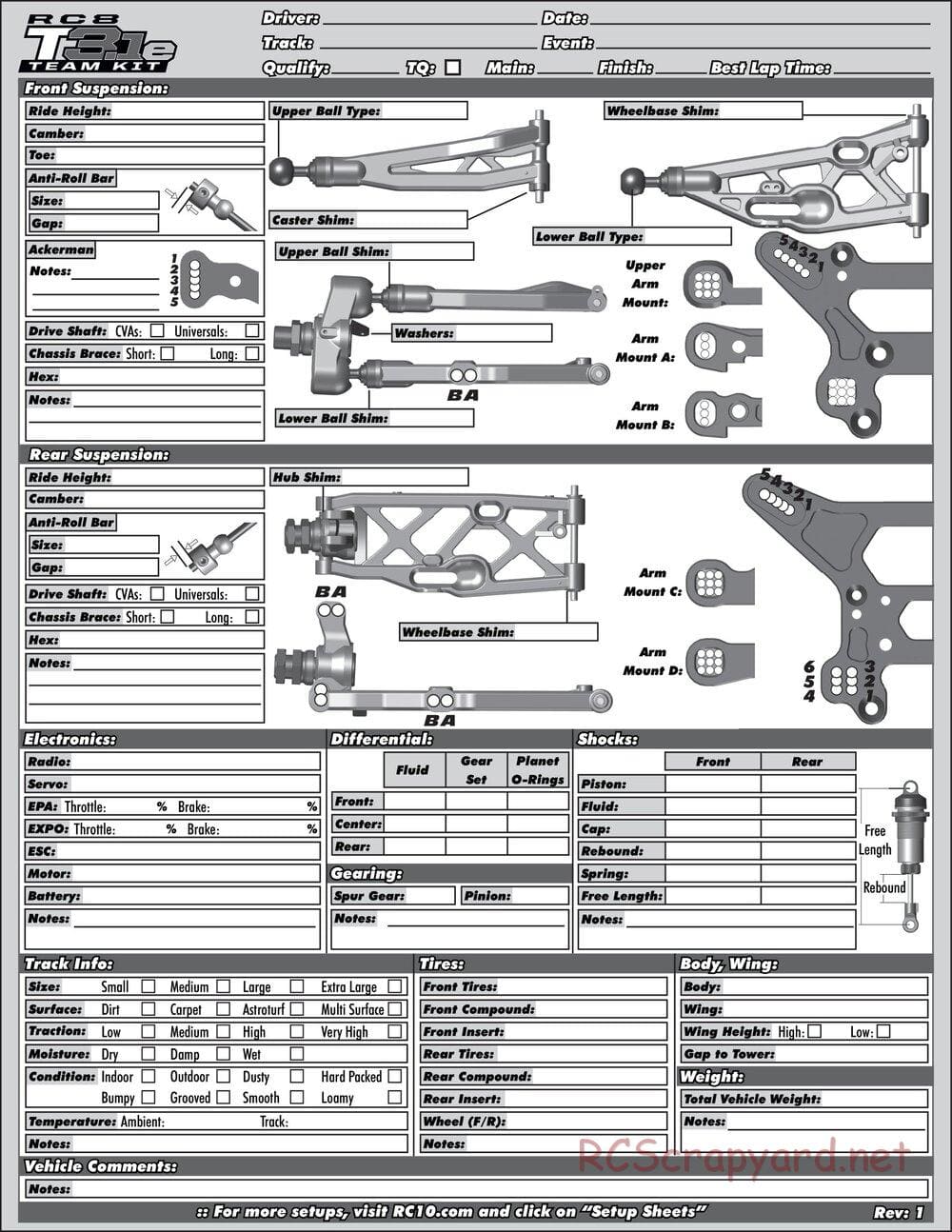 Team Associated - RC8T3.1 Team - Manual - Page 47