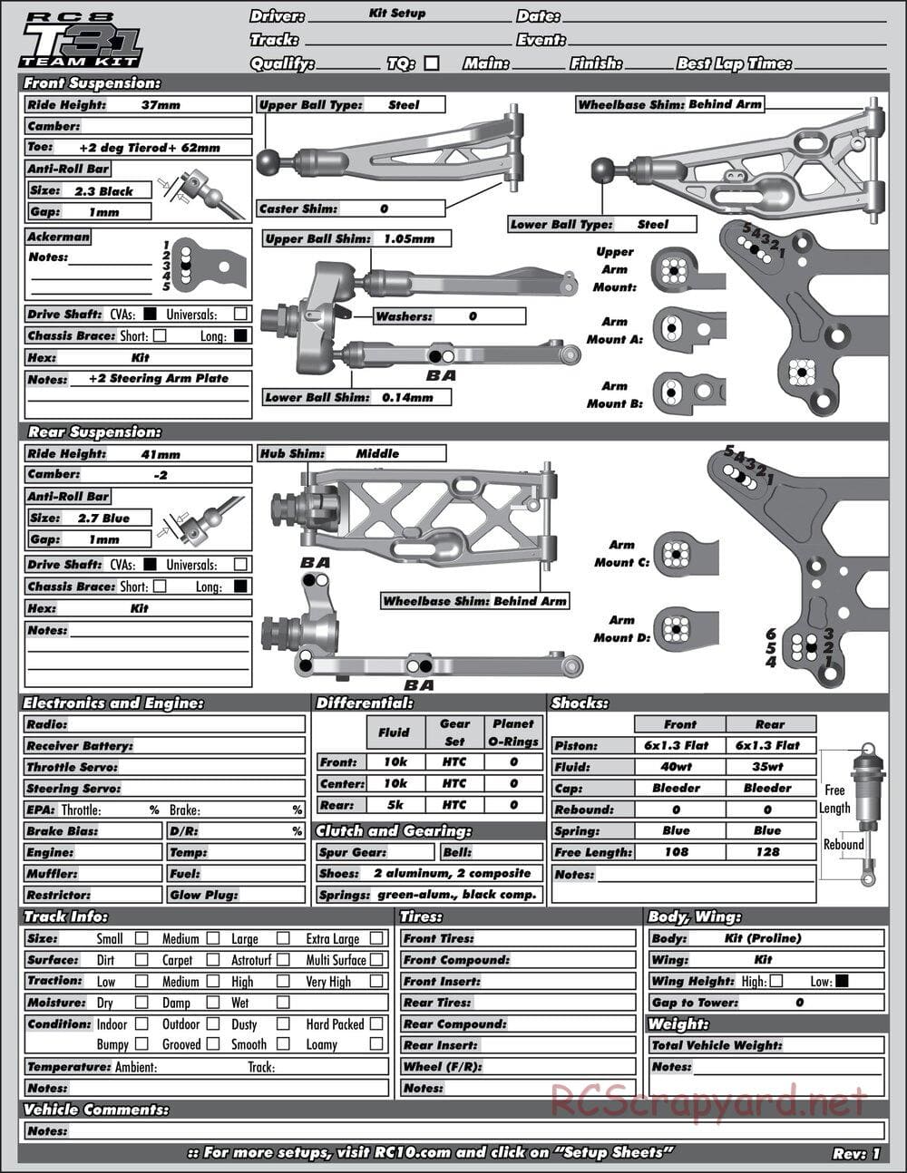 Team Associated - RC8T3.1 Team - Manual - Page 48