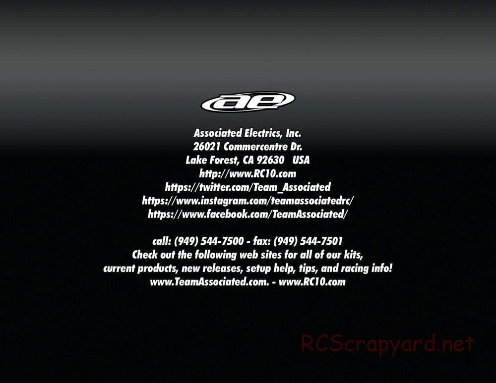 Team Associated - RC8T3.1 Team - Manual - Page 50
