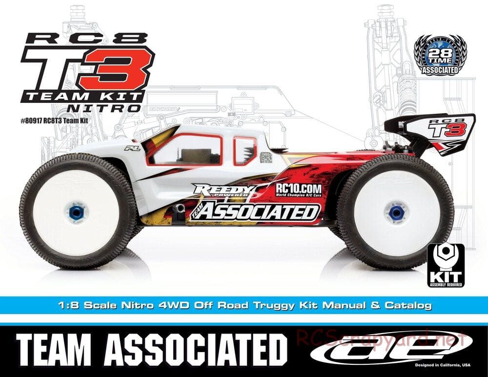 Team Associated - RC8T3 Team - Manual - Page 1