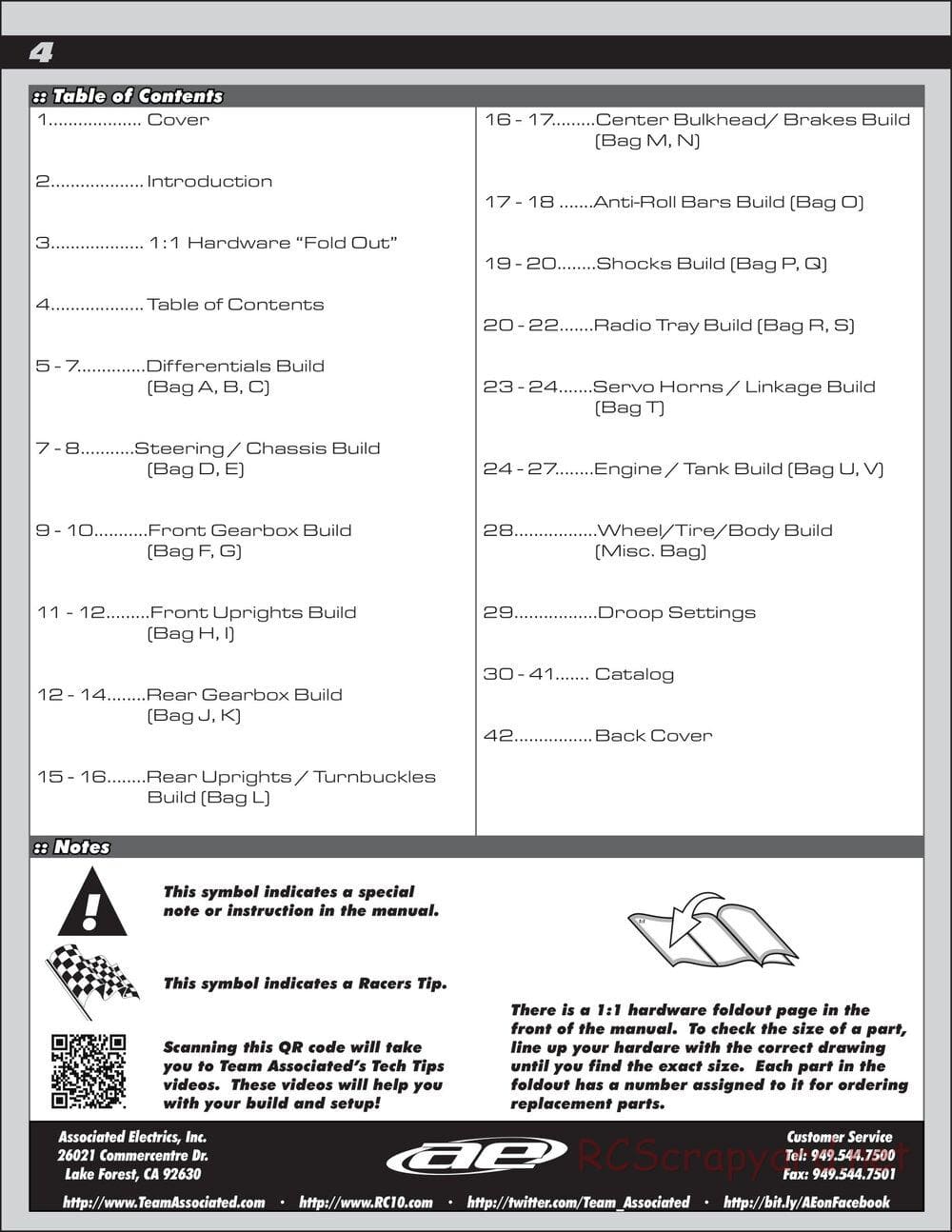 Team Associated - RC8T3 Team - Manual - Page 4
