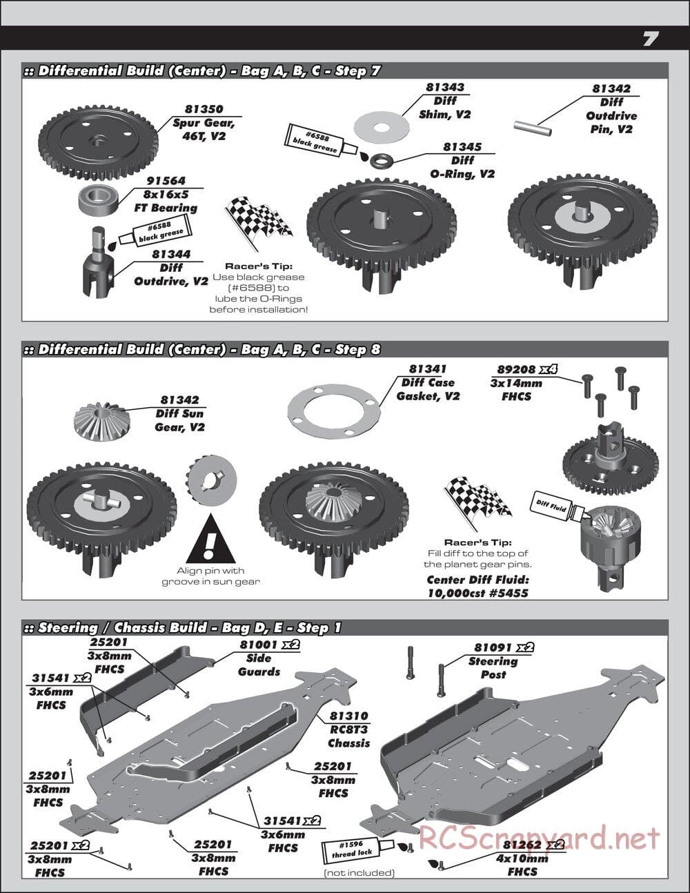 Team Associated - RC8T3 Team - Manual - Page 7