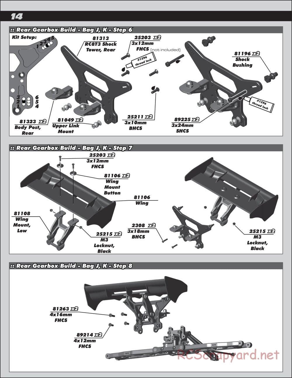 Team Associated - RC8T3 Team - Manual - Page 14