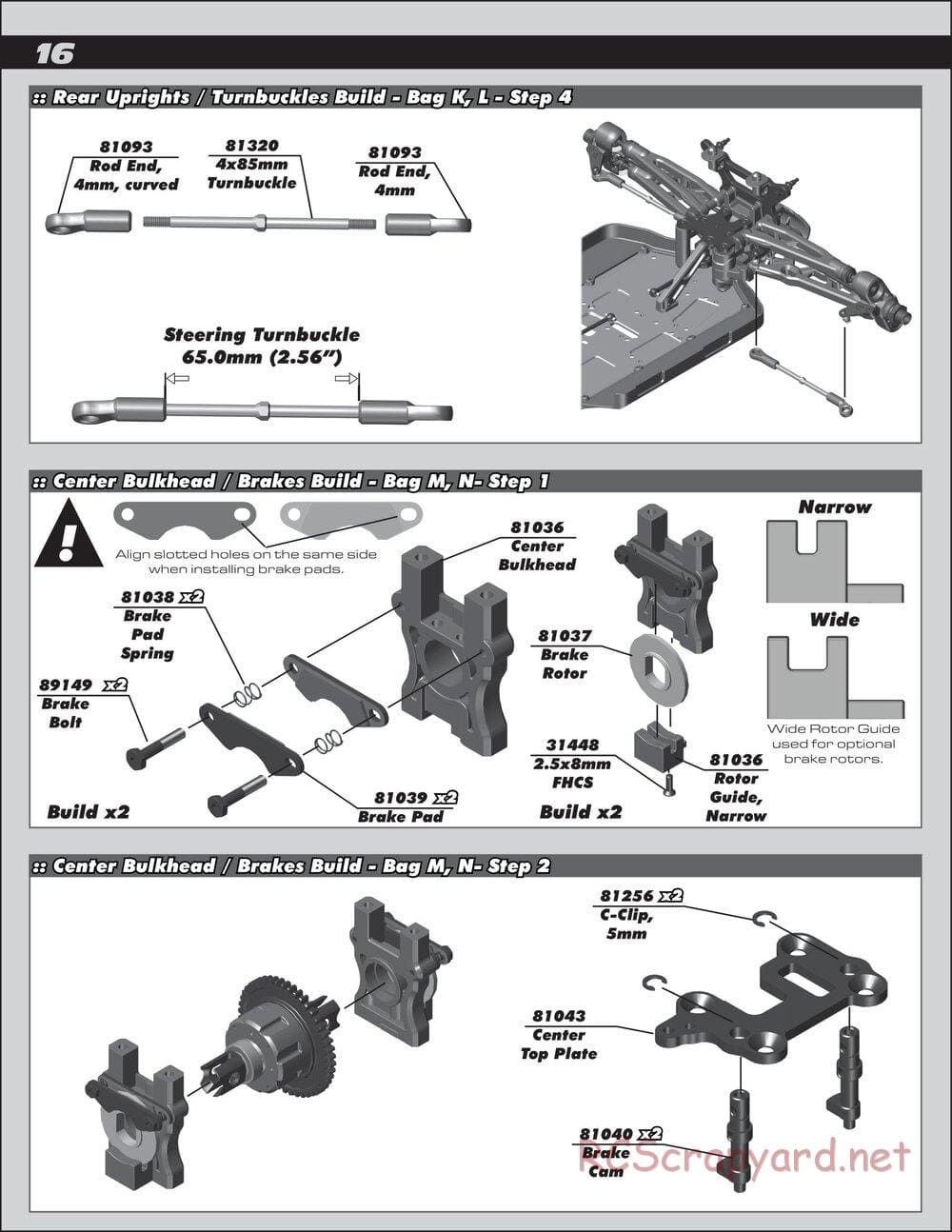 Team Associated - RC8T3 Team - Manual - Page 16