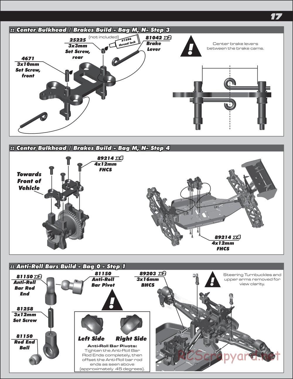 Team Associated - RC8T3 Team - Manual - Page 17