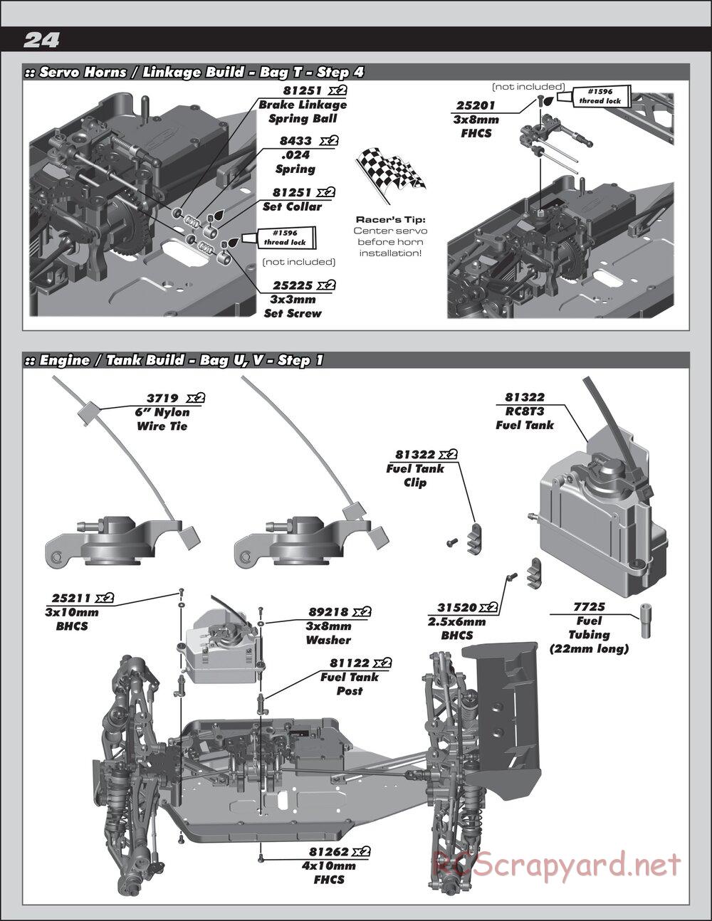 Team Associated - RC8T3 Team - Manual - Page 24