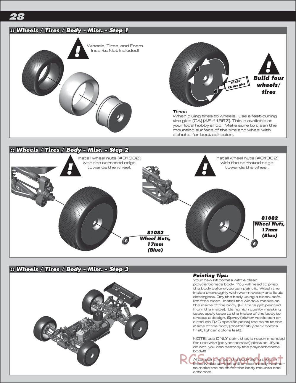 Team Associated - RC8T3 Team - Manual - Page 28