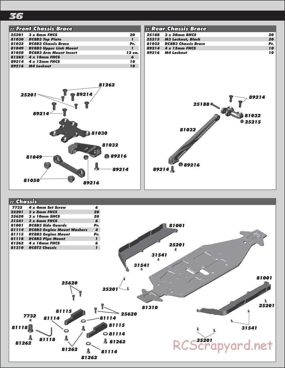 Team Associated - RC8T3 Team - Manual - Page 36