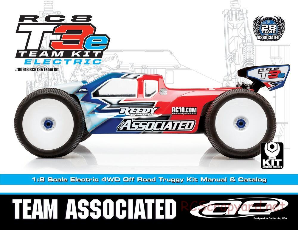 Team Associated - RC8T3e Team - Manual - Page 1