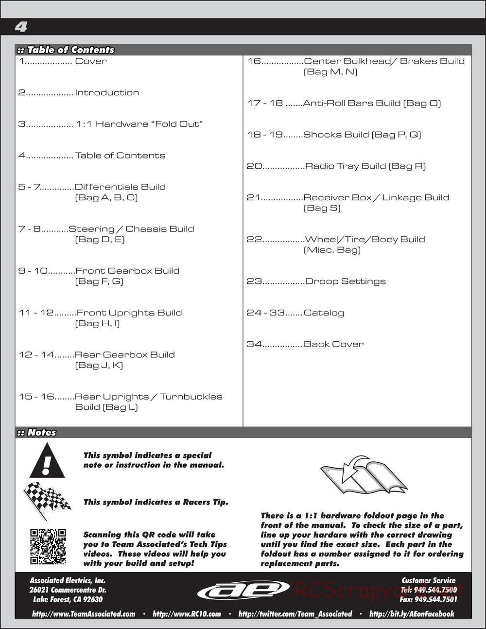 Team Associated - RC8T3e Team - Manual - Page 4