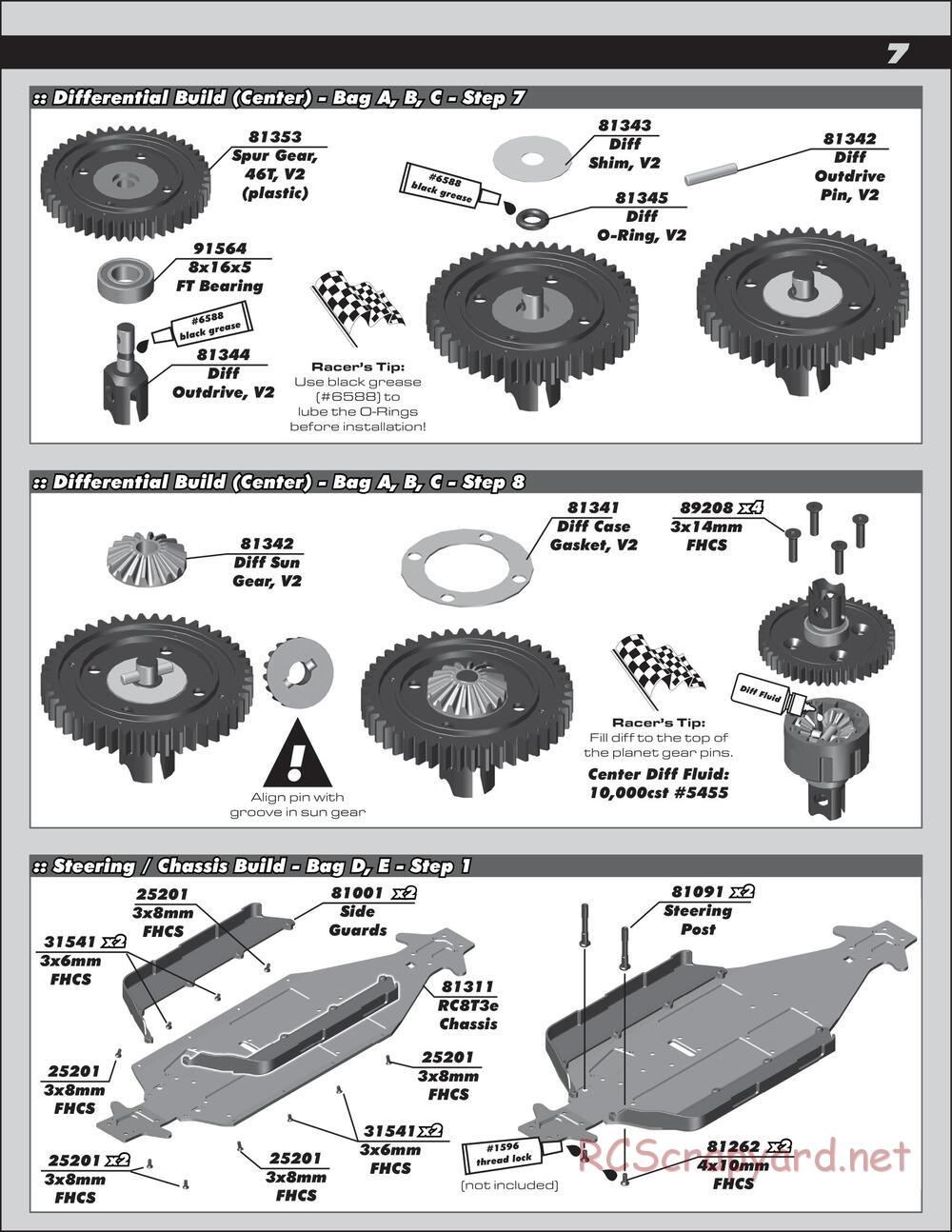 Team Associated - RC8T3e Team - Manual - Page 7